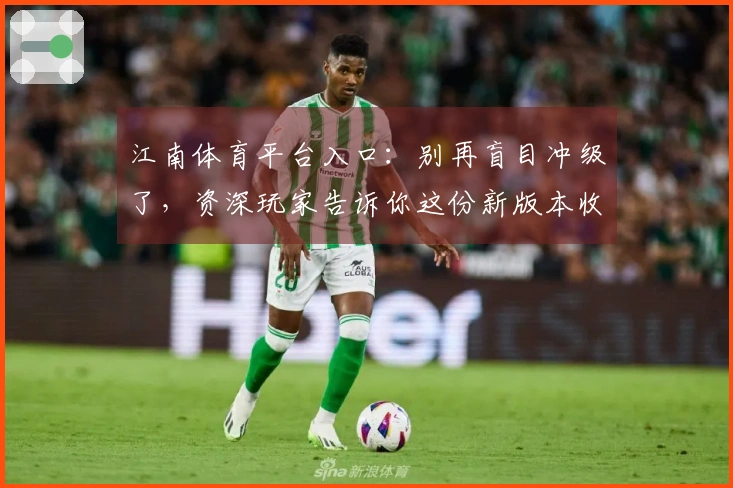 江南体育平台入口：别再盲目冲级了，资深玩家告诉你这份新版本收益最大化指南！